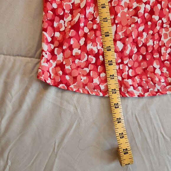 Liverpool Los Angeles Petite V-Neck Flutter Sleeve Blouse Top Shirt Watermelon - Picture 4 of 11